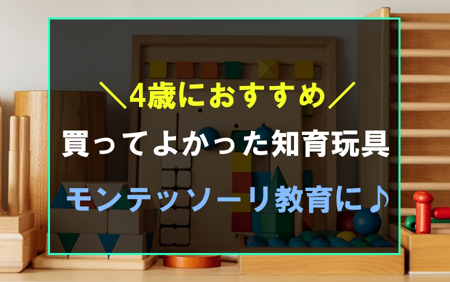 4歳のモンテッソーリ教育におすすめな玩具ランキング